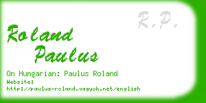 roland paulus business card